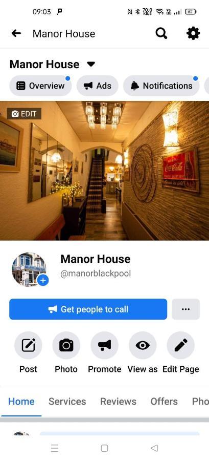 Manor House Bed and Breakfast Blackpool Exteriör bild